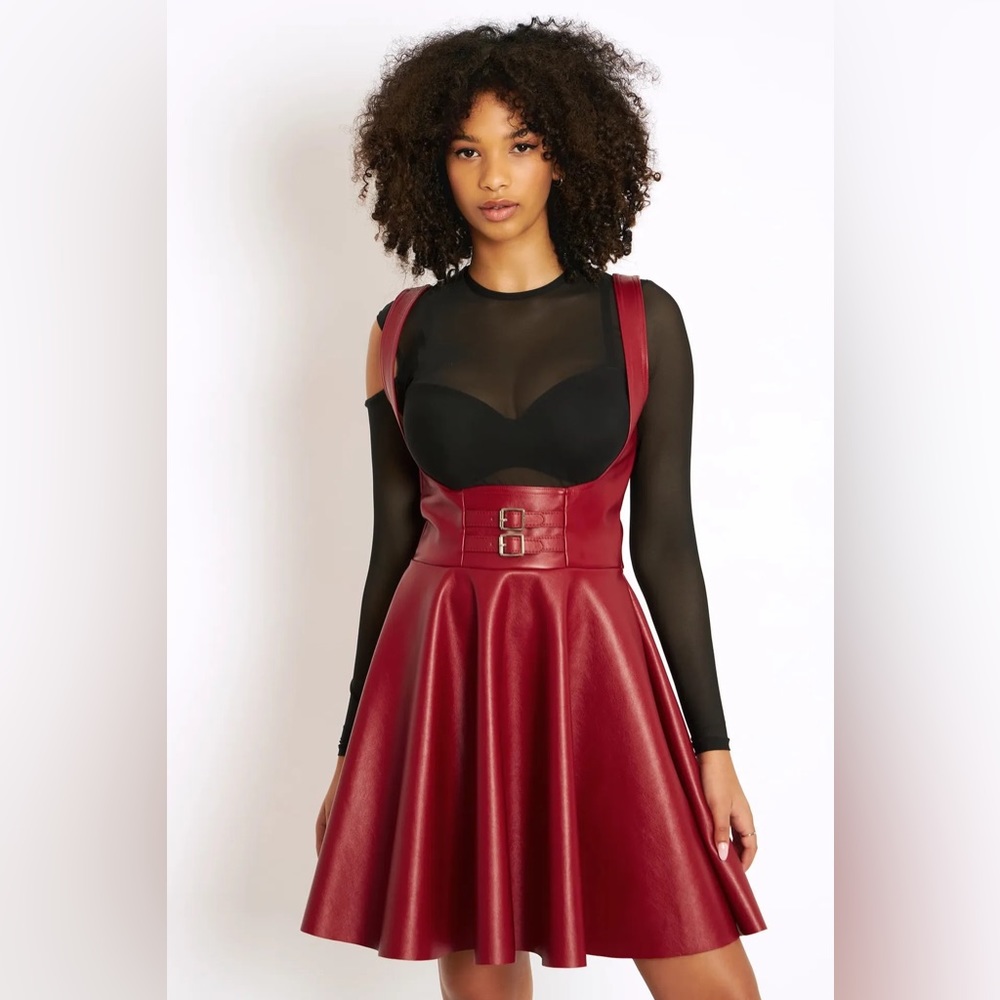 BlackMilk Route 666 Red Underbust Corset Dress